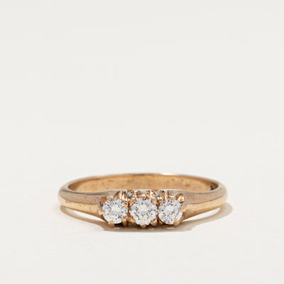 Three Stone Diamond Ring | 0.35ctw | SZ 8.75
