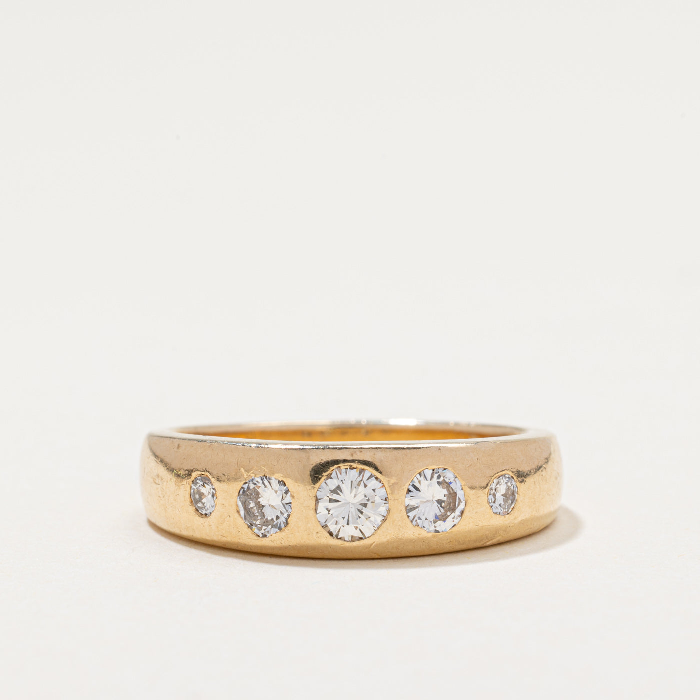 Five Stone Flush Set Diamond Band | 0.66ctw | SZ 9