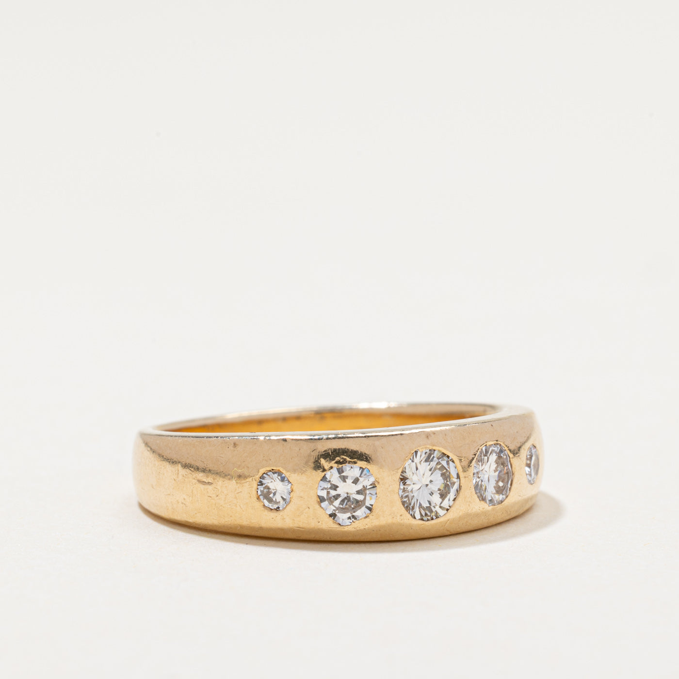 Five Stone Flush Set Diamond Band | 0.66ctw | SZ 9