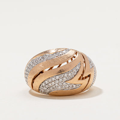 Diamond Waterfall Dome Ring | 0.53ctw | SZ 7