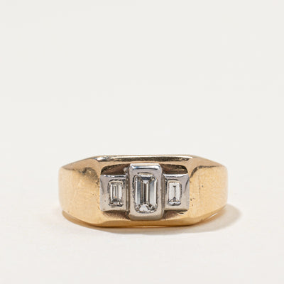 Three Stone Diamond Chunky Ring | 0.26ctw | SZ 6.25