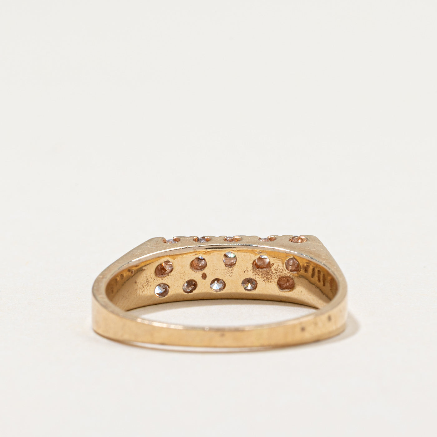 Double Row Diamond Ring | 0.20ctw | SZ 6.25