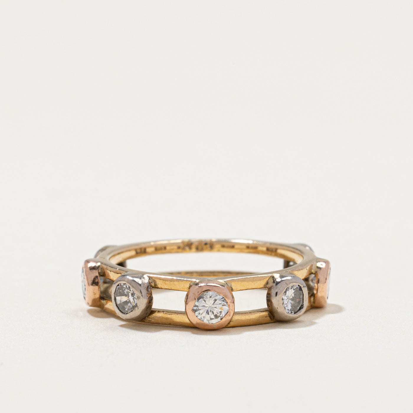 Semi Eternity Bezel Set Diamond Ring | 0.65ctw | SZ 5