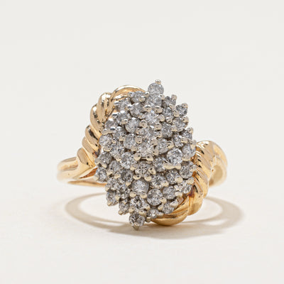 Diamond Cluster Cocktail Ring | 1.00ctw | SZ 6.5