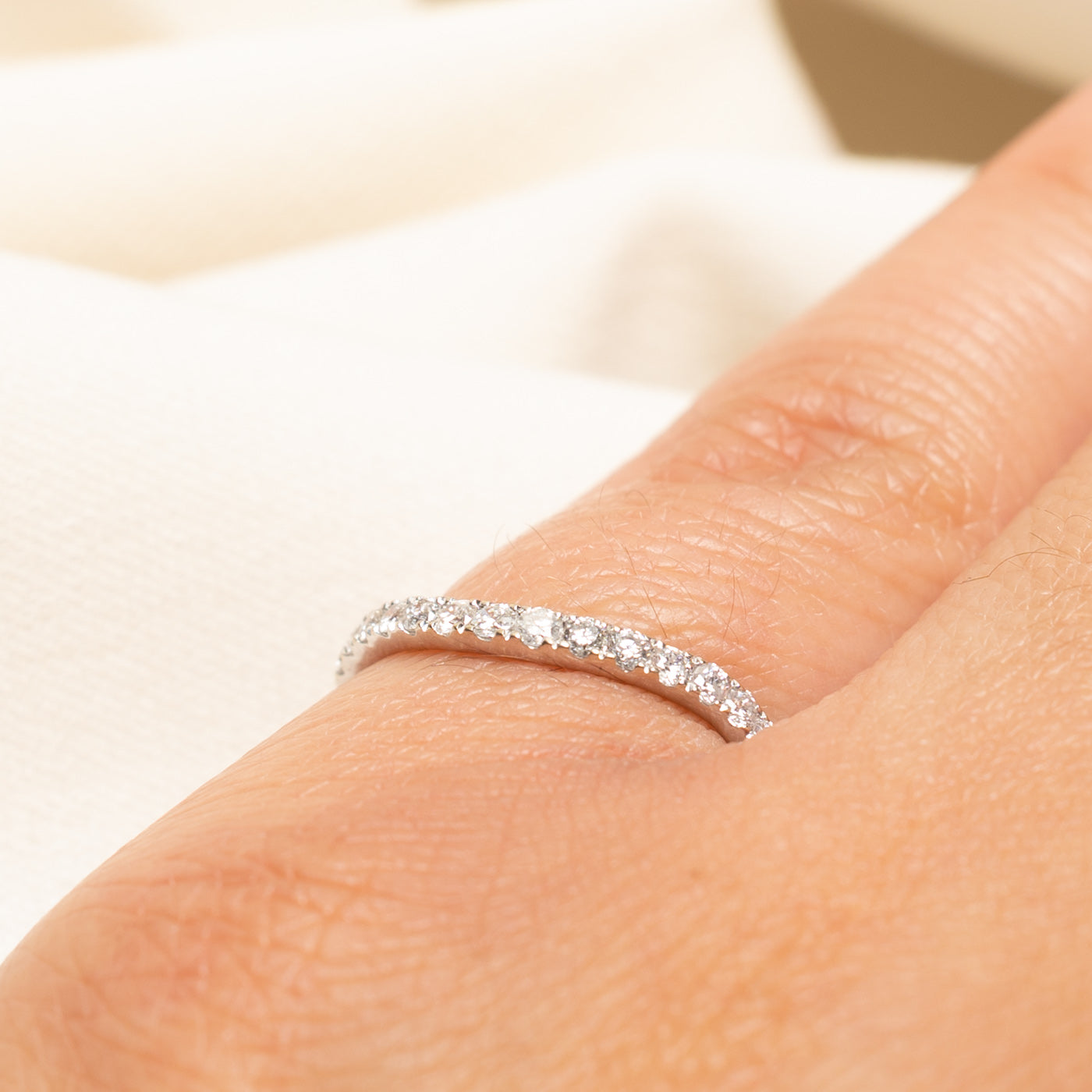 Semi Eternity Diamond Contour Band | 0.25ctw | SZ 5.25
