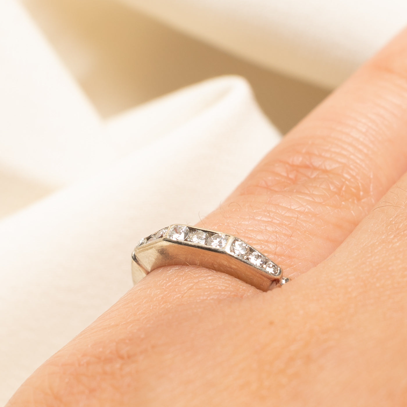 14k Semi Eternity Channel Set Diamond Ring | 0.22ctw | SZ 5.5