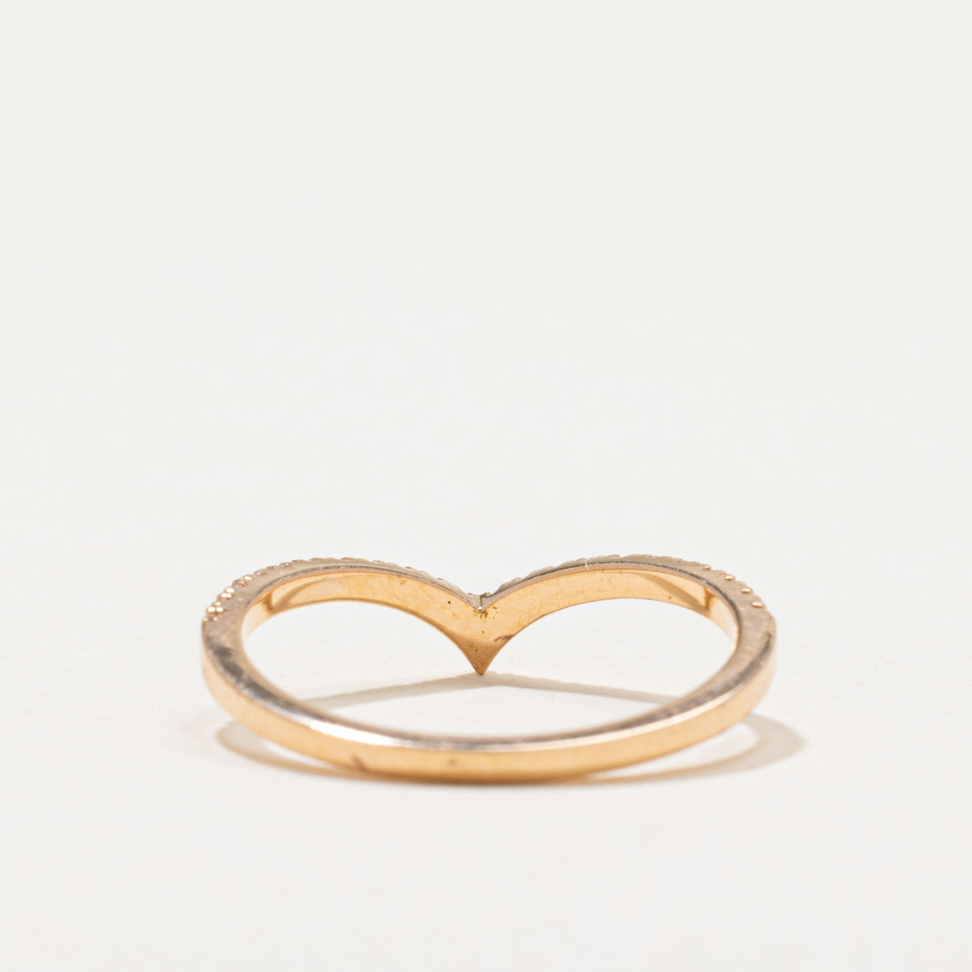 Semi Eternity Diamond Chevron Ring | 0.08ctw | SZ 3.25