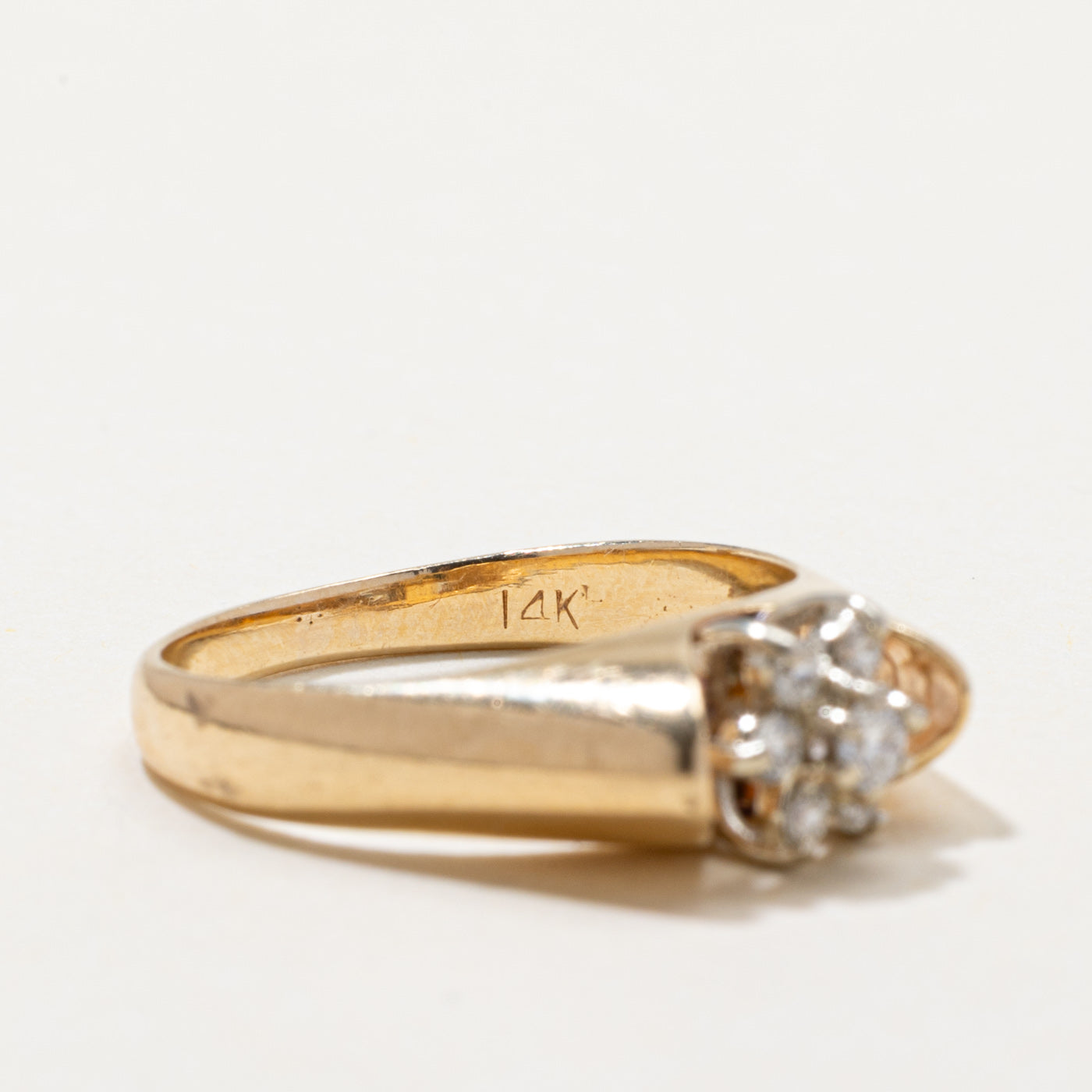 Diamond Cluster Petal Ring | 0.17ctw | SZ 5.25