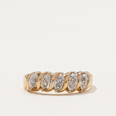 Diamond Croissant Ring | 0.10ctw | SZ 6.5