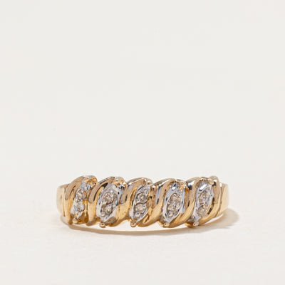 Diamond Croissant Ring | 0.07ctw | SZ 7
