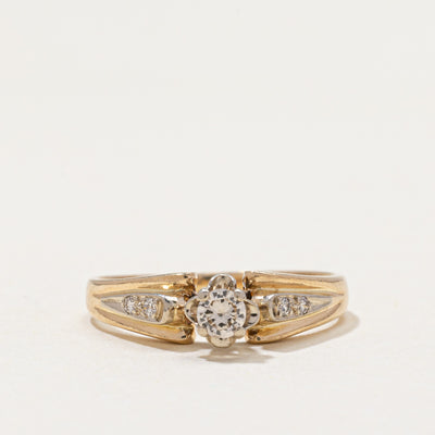 Diamond Grooved Tapered Ring | 0.10ctw | SZ 5