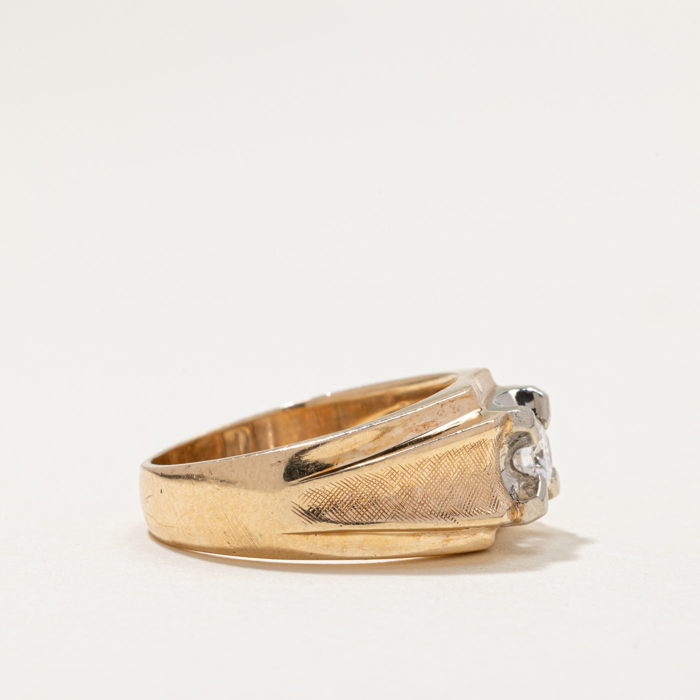 Solitaire Diamond Chunky Ring | 0.30ct | SZ 9.5