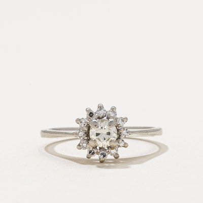 Diamond Petal Engagement Ring | 0.37ctw | SZ 5