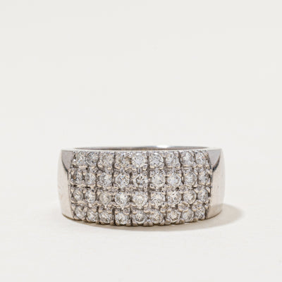 Diamond Grid Cigar Band | 0.94ctw | SZ 6.75