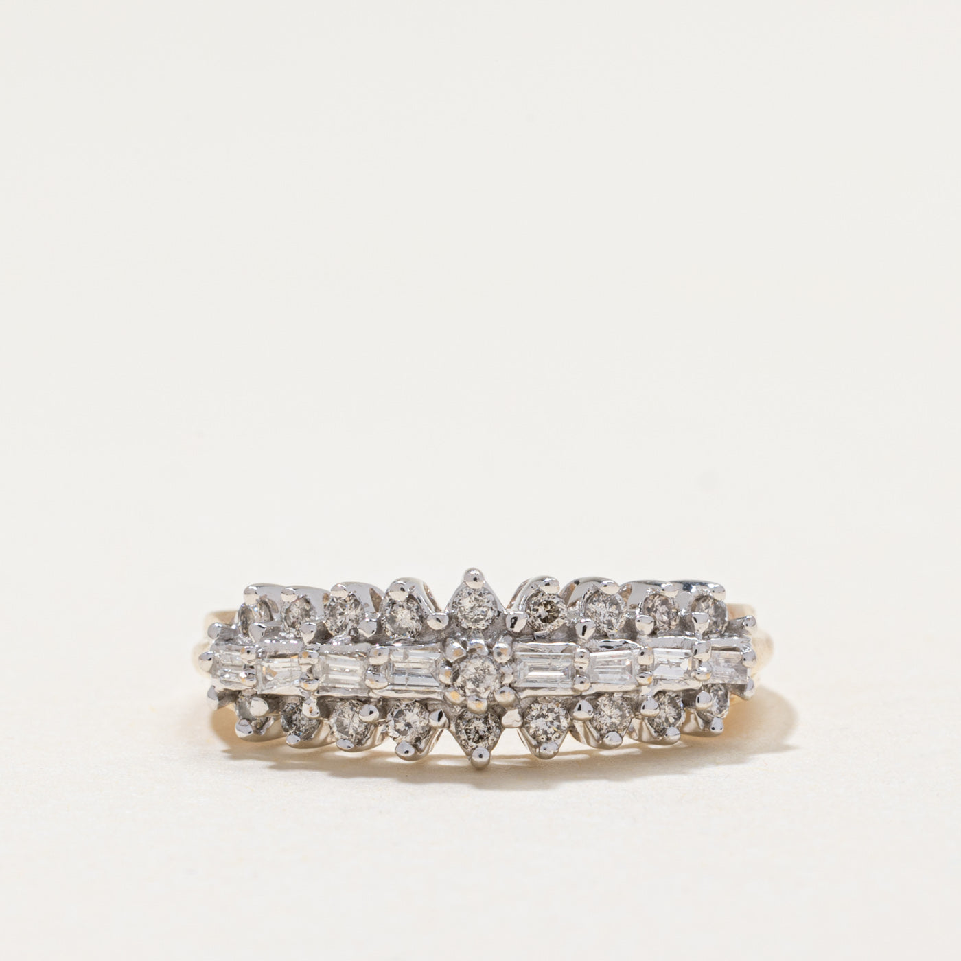 Multi Row Diamond Cluster Ring | 0.35ctw | SZ 7