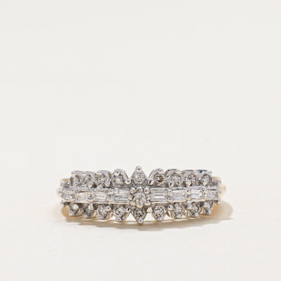 Multi Row Diamond Cluster Ring | 0.35ctw | SZ 7