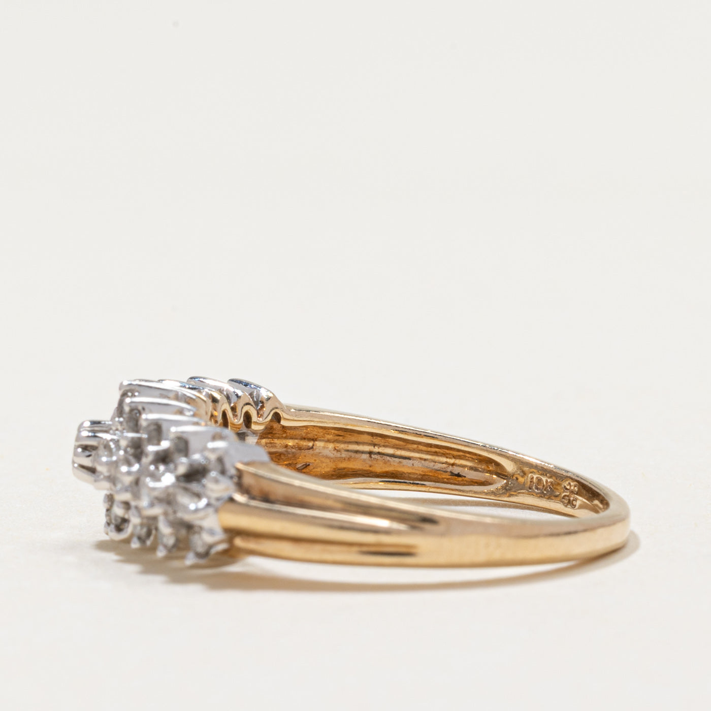 Multi Row Diamond Cluster Ring | 0.35ctw | SZ 7
