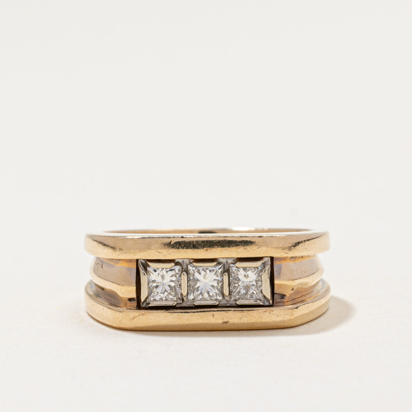 Three Stone Diamond Chunky Ring | 0.48ctw | SZ 7