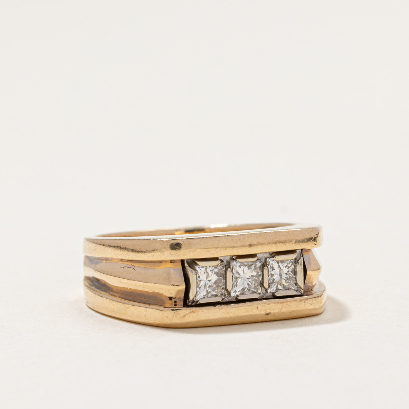 Three Stone Diamond Chunky Ring | 0.48ctw | SZ 7