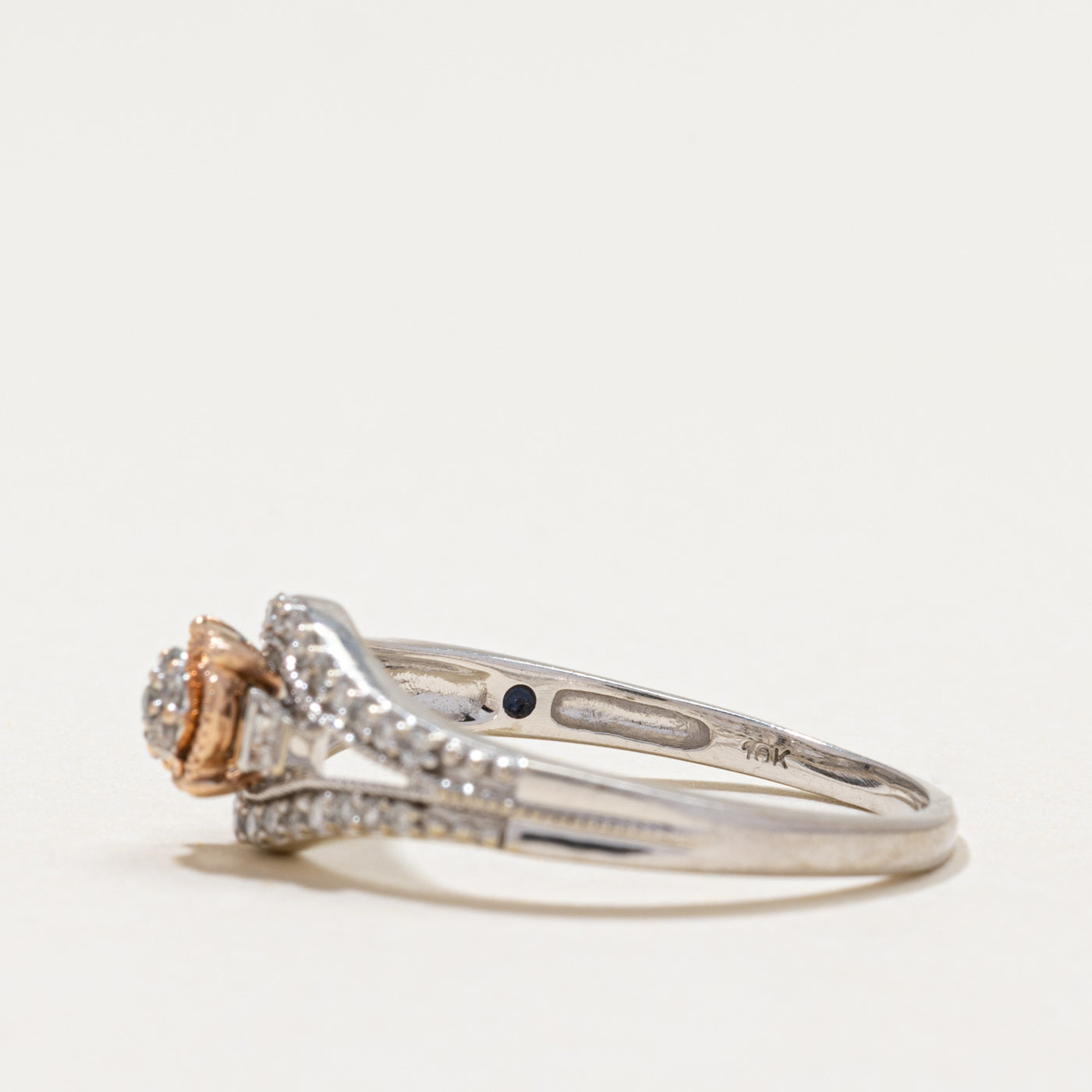 10k Two Tone Gold Diamond Cluster Ring | 0.22ctw | SZ 8.25