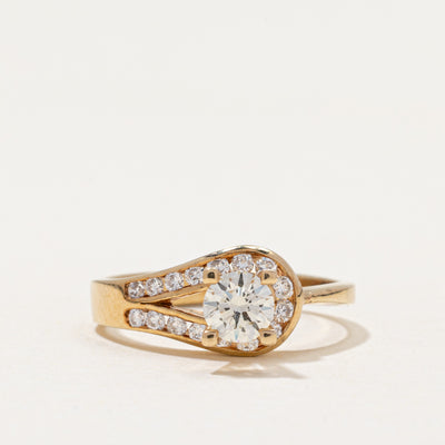 High Set Diamond Buckle Ring | 0.59ctw | SZ 4.5