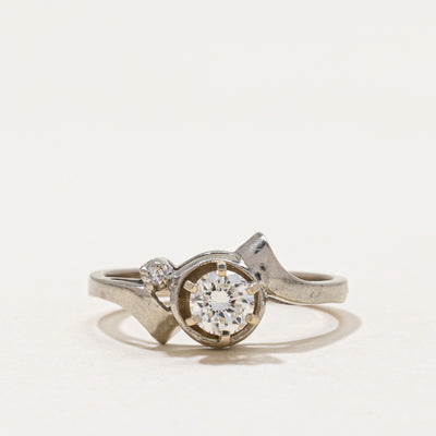 High Set Diamond Bypass Ring | 0.32ctw | SZ 4.75