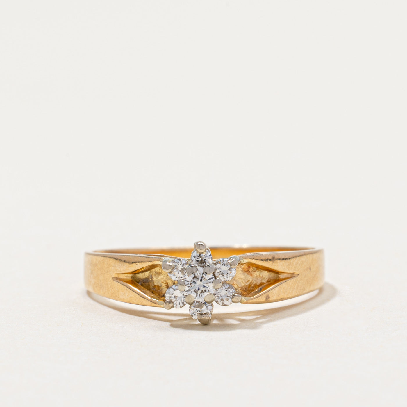Diamond Petal Cathedral Ring | 0.13ctw | SZ 6.25