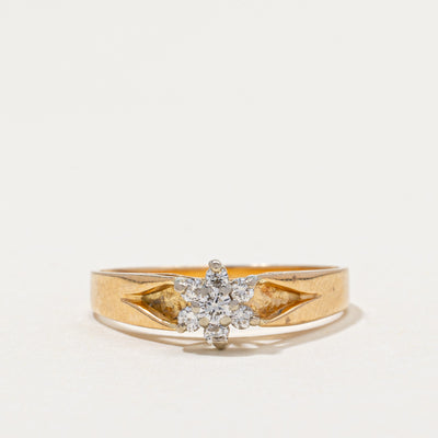 Diamond Petal Cathedral Ring | 0.13ctw | SZ 6.25