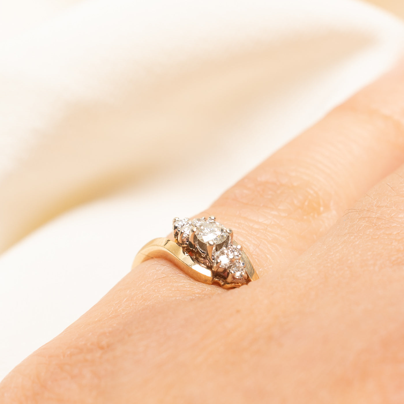 Diamond Bypass Ring | 0.21ctw | SZ 4.25