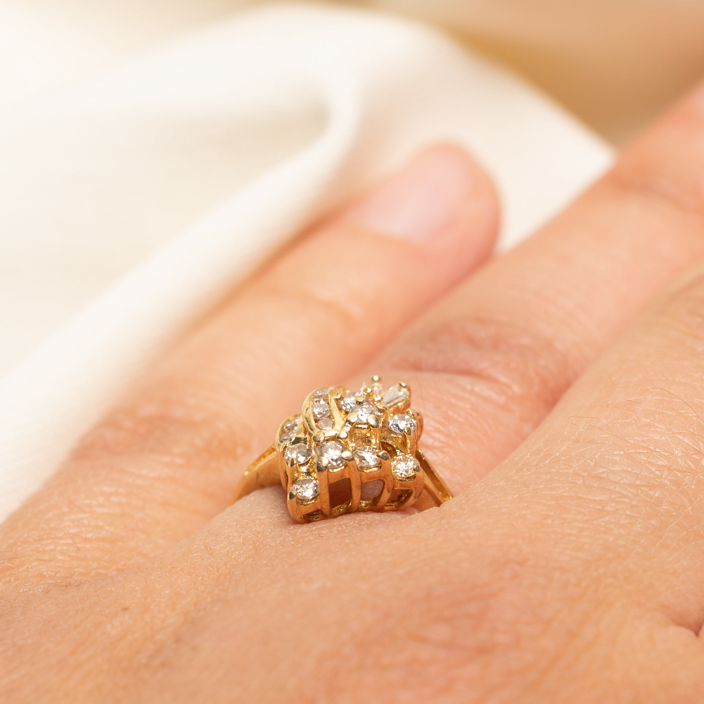 18k Diamond Cocktail Ring | 0.42ctw | SZ 6.75