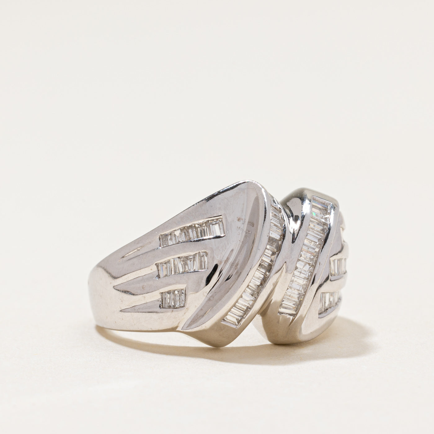 14k Channel Set Baguette Cut Diamond Cocktail Ring | 0.40ctw | SZ 6.75
