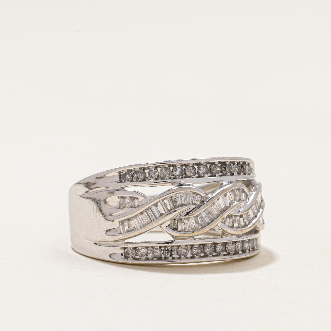 10k Diamond Waterfall Band | 0.50ctw | SZ 7
