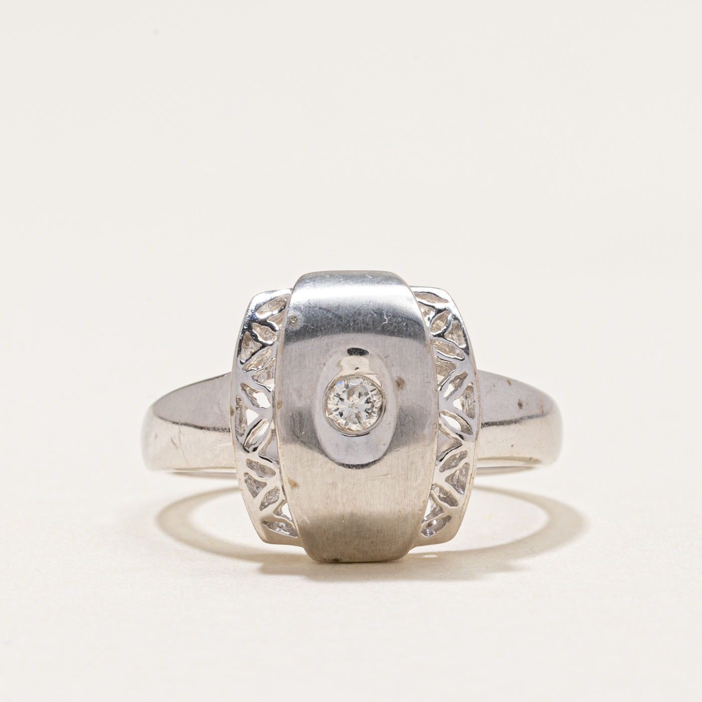 Flush Set Diamond Statement Ring | 0.07ct | SZ 6.75