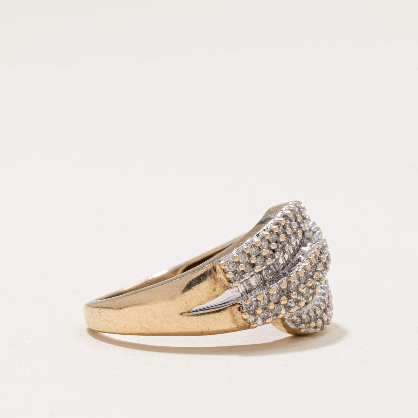 Diamond Cluster Bypass Cocktail Ring | 0.70ctw | SZ 7.25