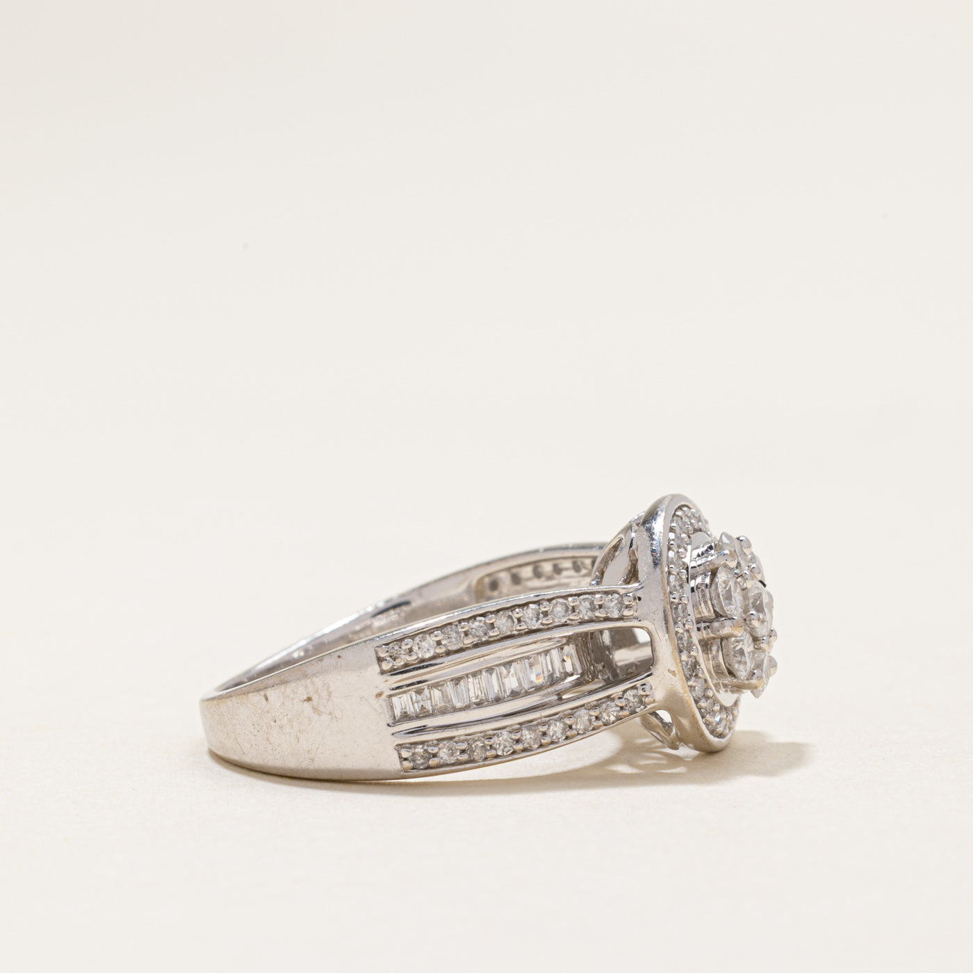 Diamond Cluster Halo Cocktail Ring | 1.24ctw | SZ 7