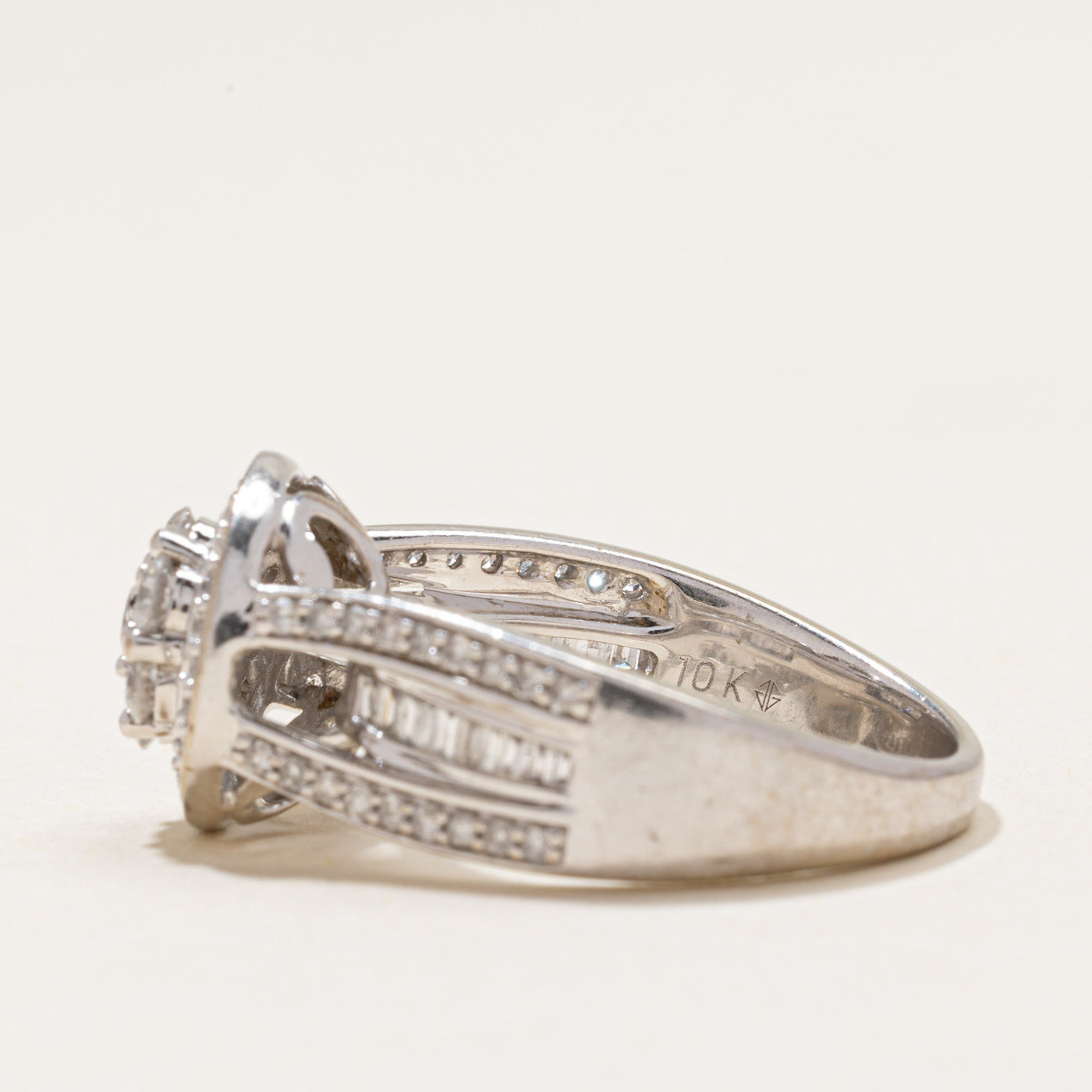 Diamond Cluster Halo Cocktail Ring | 1.24ctw | SZ 7