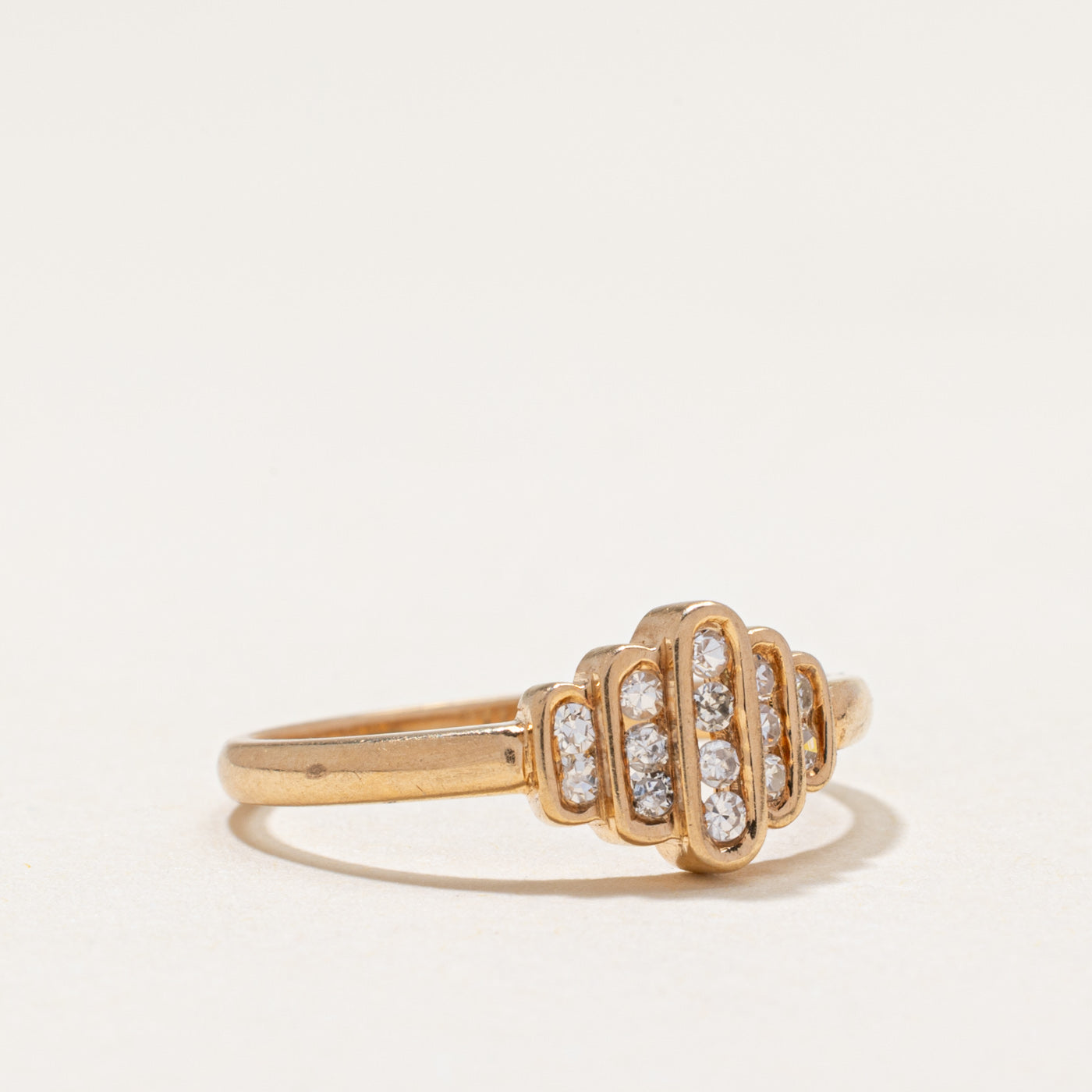 Diamond Tapered Multi Column Ring | 0.15ctw | SZ 6