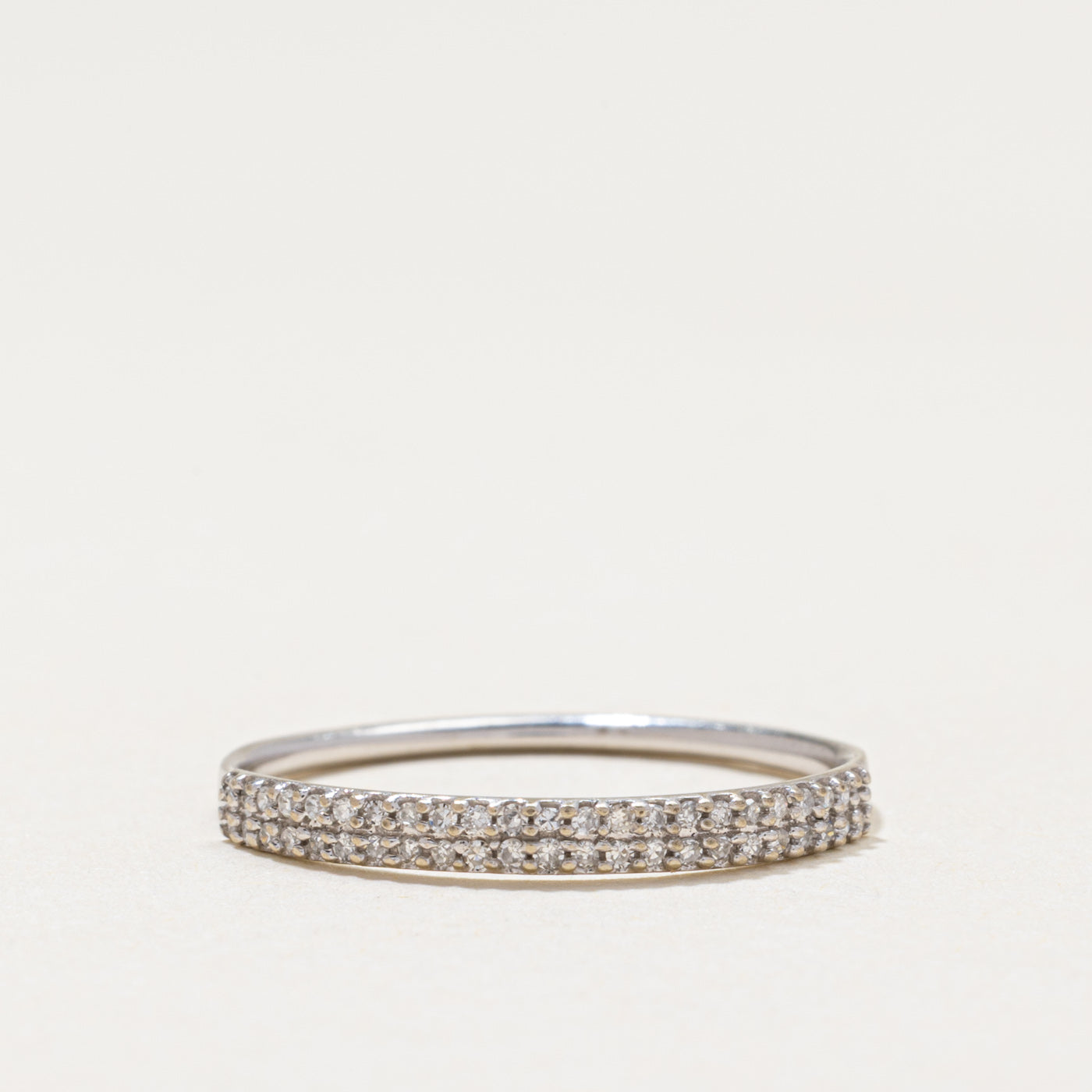 Semi Eternity Double Row Diamond Band | 0.15ctw | SZ 7