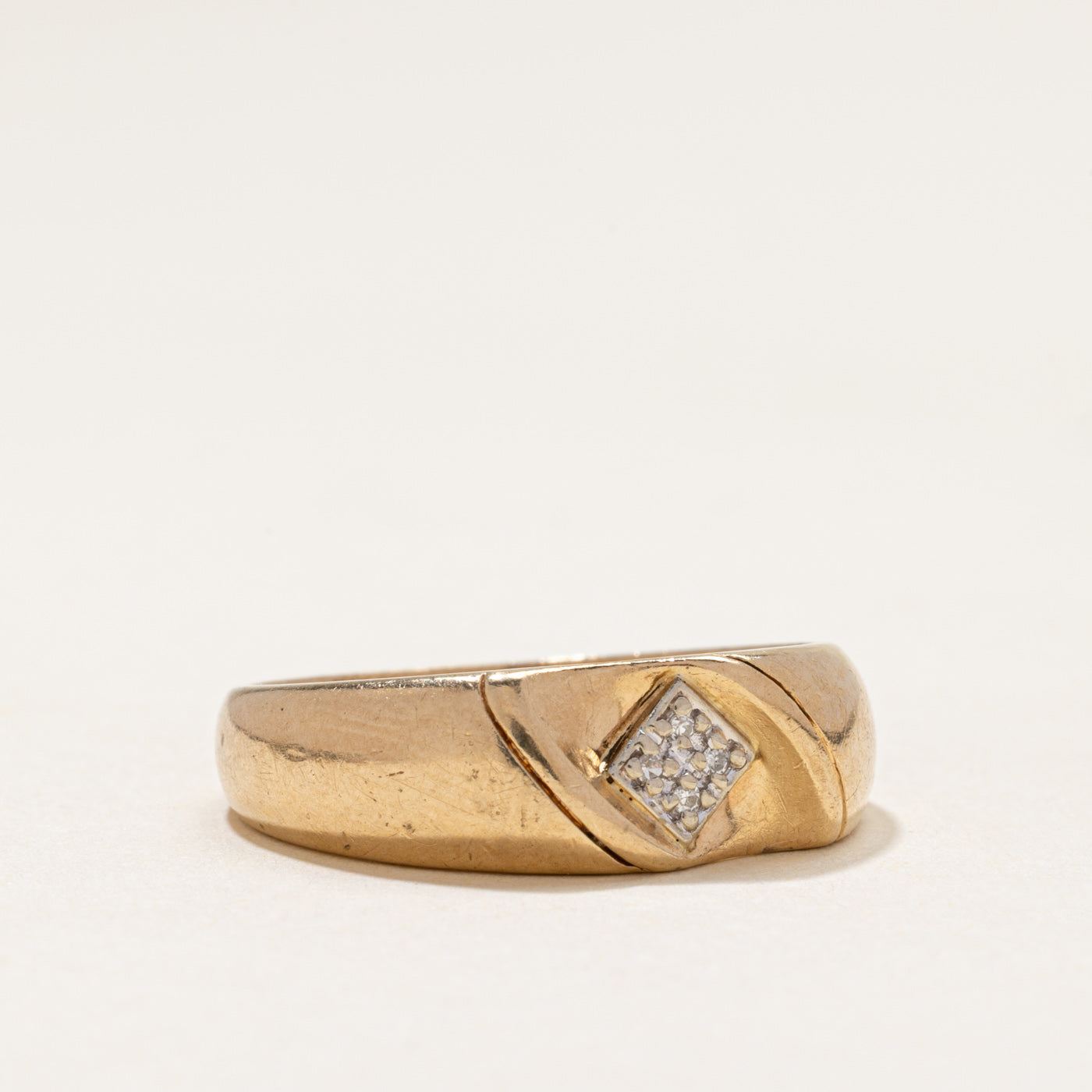 Diamond Grid Band | 0.02ctw | SZ 9