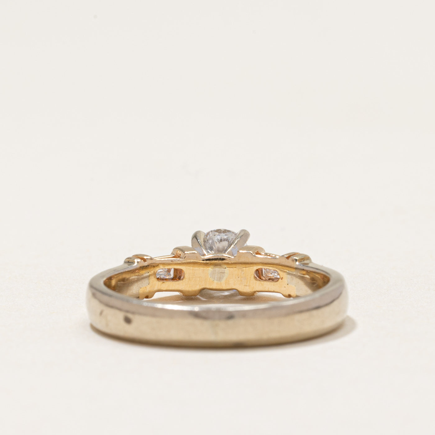 Two Tone Gold Multi Cut Diamond Ring | 0.46ctw | SZ 5.25