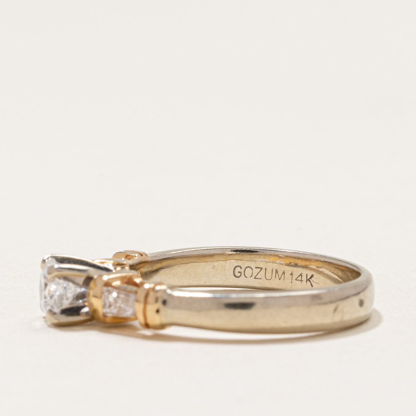 Two Tone Gold Multi Cut Diamond Ring | 0.46ctw | SZ 5.25