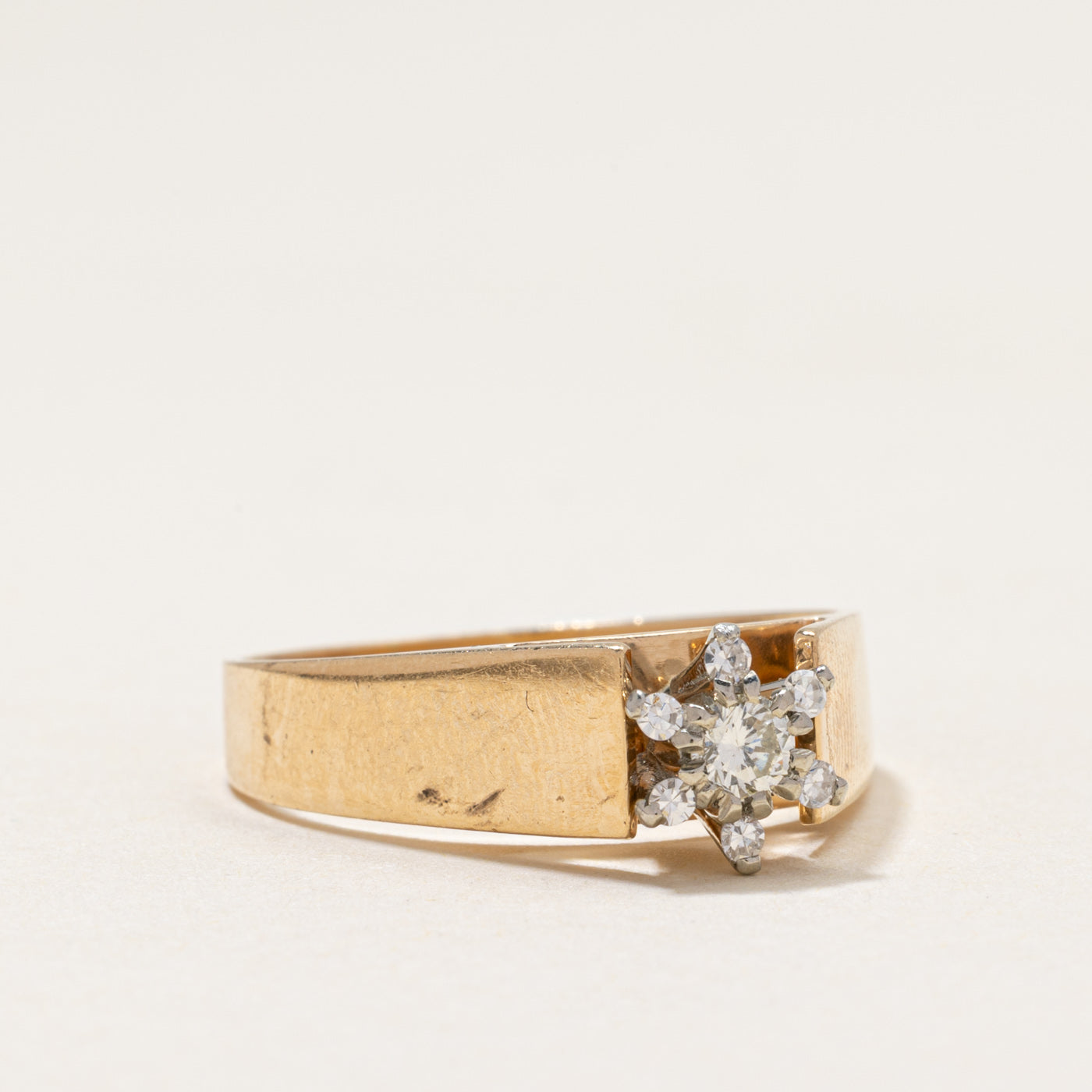 Diamond Petal Cluster Ring | 0.19ctw | SZ 9