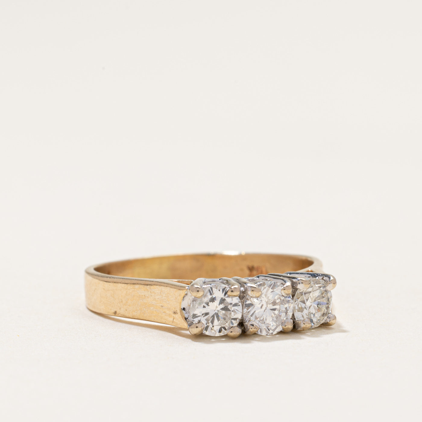 Three Stone Diamond Ring | 0.96ctw | SZ 9.25