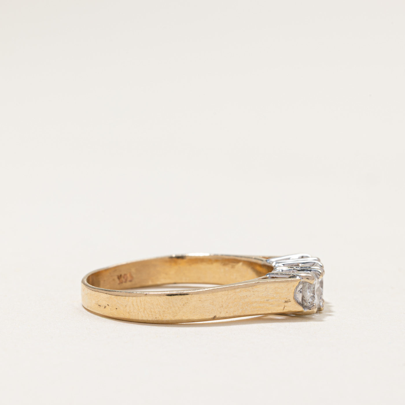 Three Stone Diamond Ring | 0.96ctw | SZ 9.25