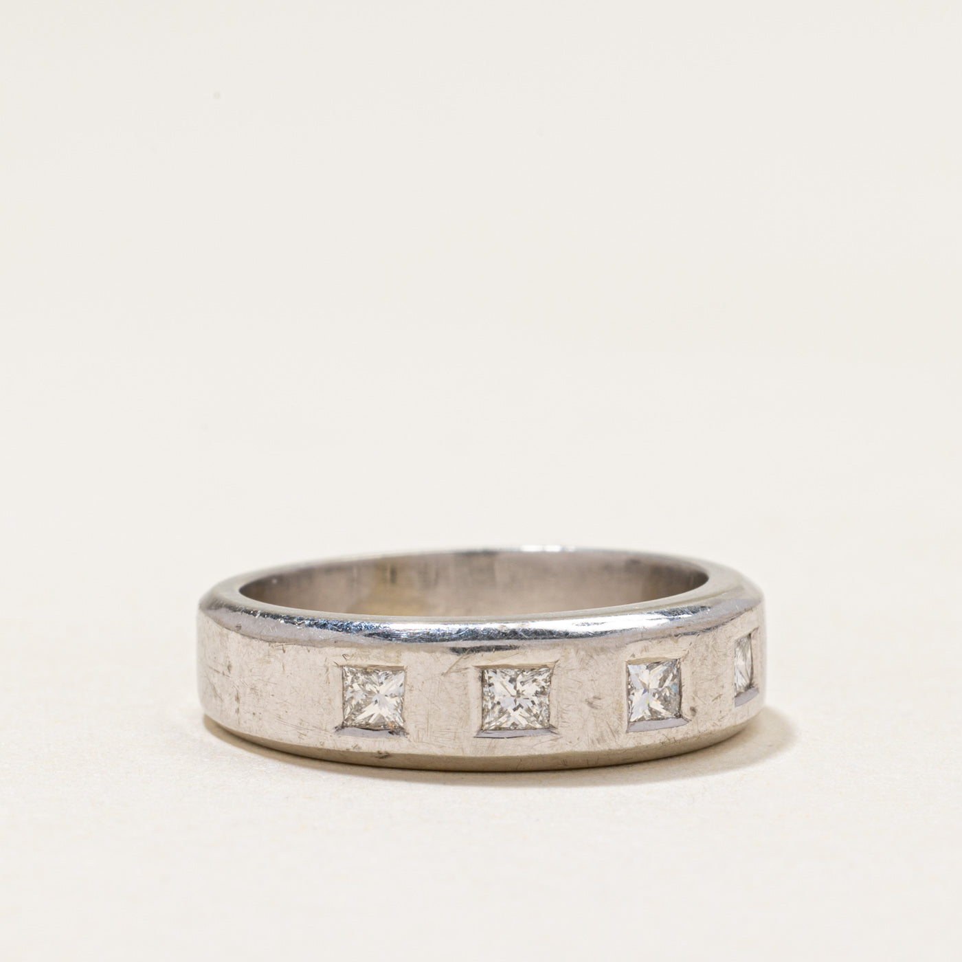 Five Stone Flush Set Princess Cut Diamond Band | 0.50ctw | SZ 6