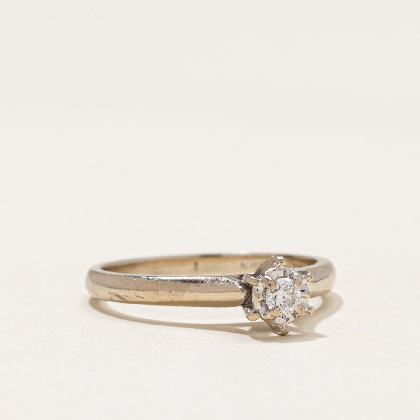 Illusion Set Solitaire Diamond Ring | 0.10ct | SZ 6.25