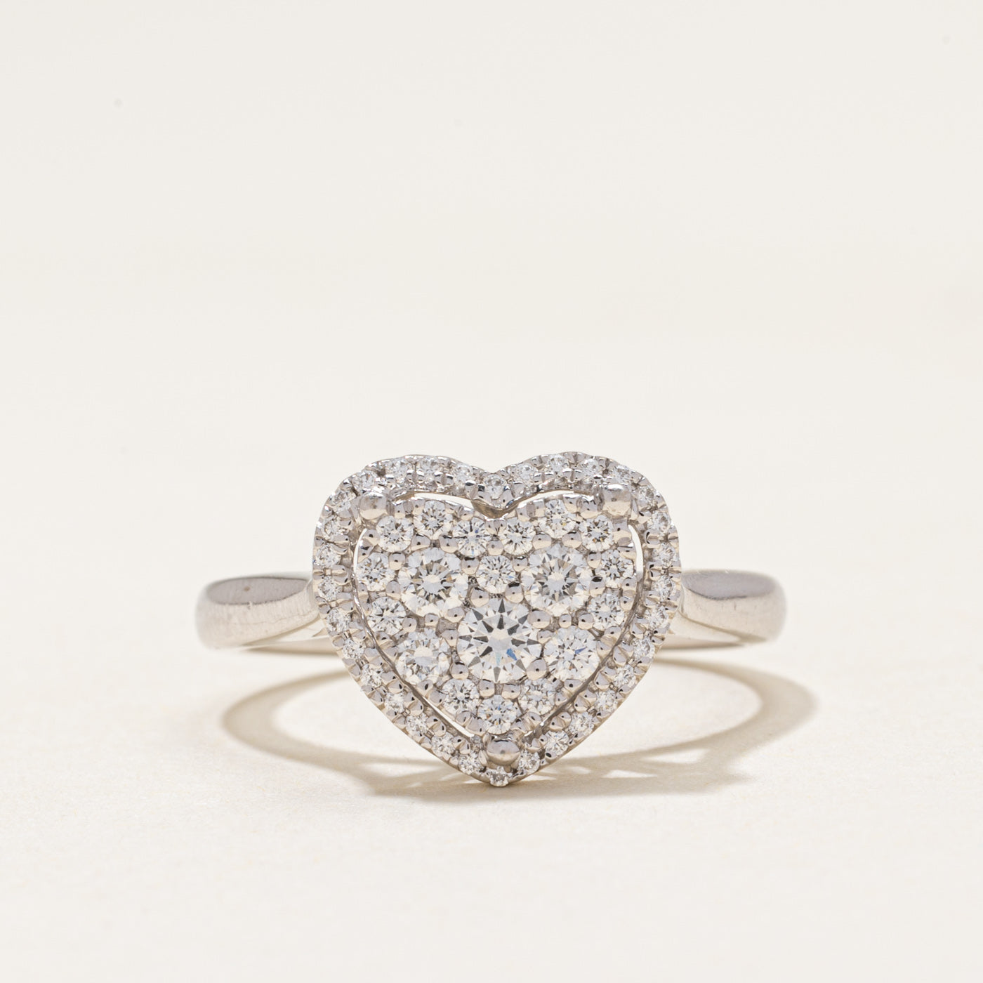 Diamond Heart Cluster Ring | 0.60ctw | SZ 6.5