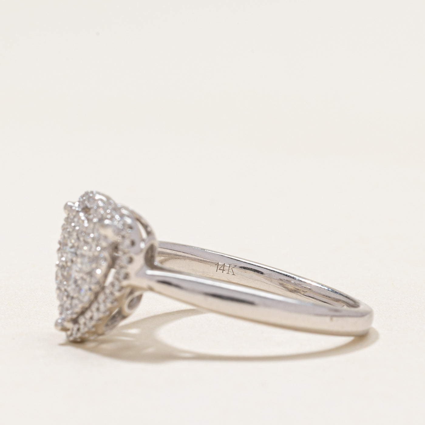 Diamond Heart Cluster Ring | 0.60ctw | SZ 6.5