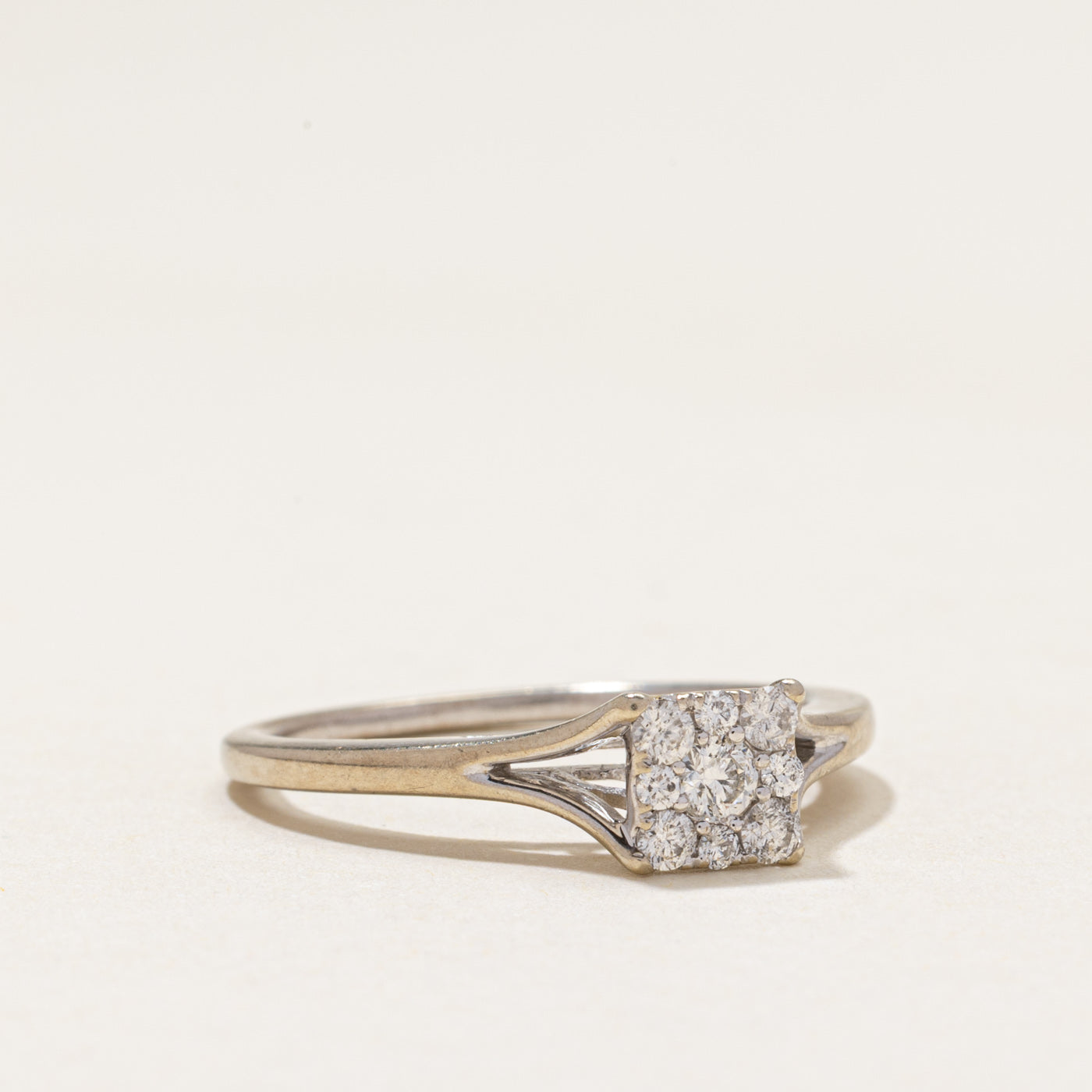 Illusion Set Diamond Cluster Ring | 0.25ctw | SZ 7.25