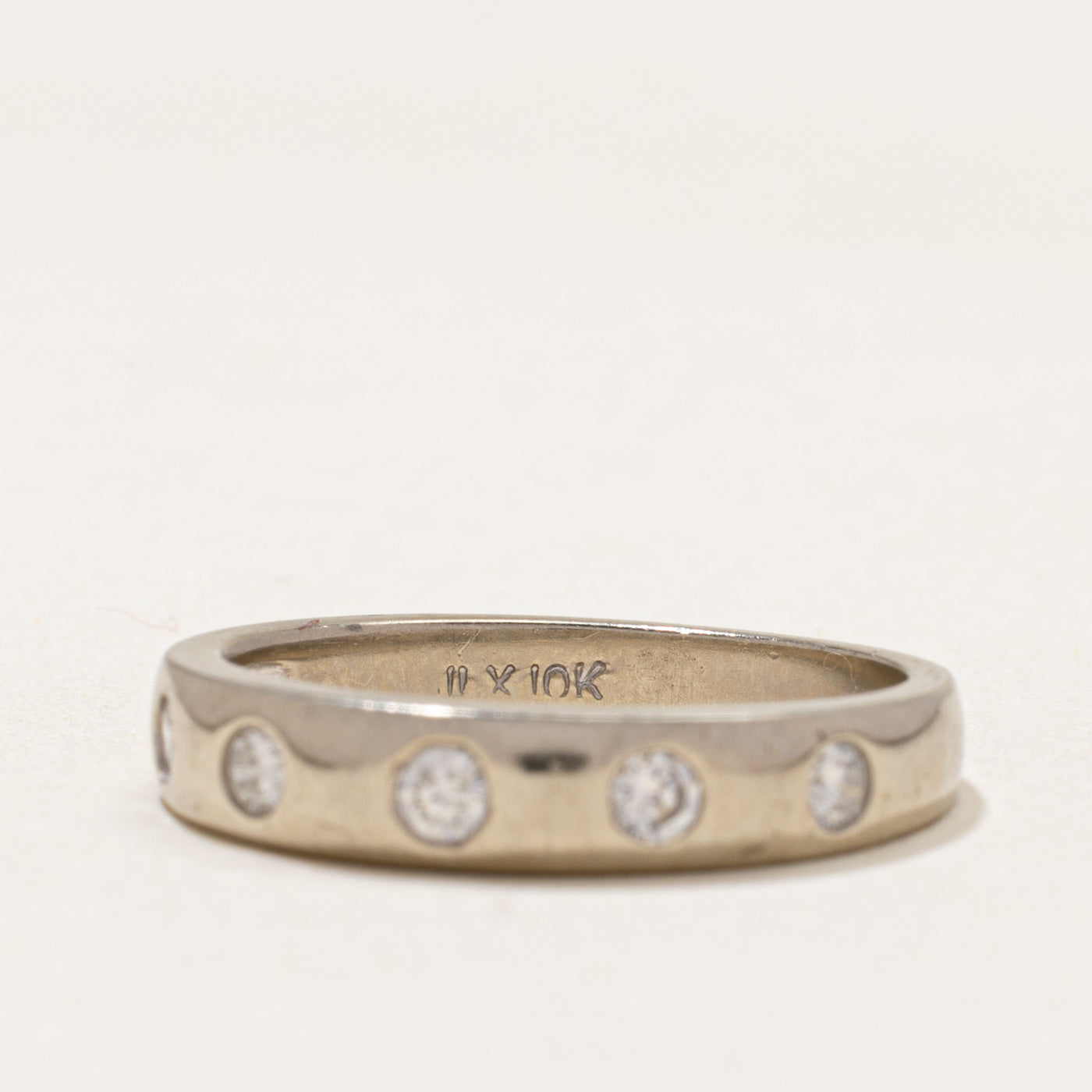 Five Stone Flush Set Diamond Band | 0.16ctw | SZ 6